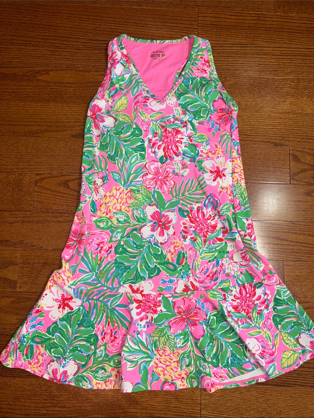 Lilly Pulitzer sz Small Luxletic Anaia Dress Journey to the Jungle